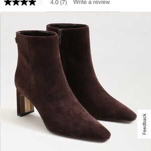 Sam Edelman brown suede ankle boots high heels